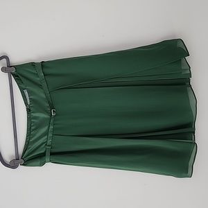 MaxMara Contemporary Kelly Green Silk Skirt 12 (20a)